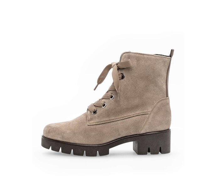 Enkellaarsjes met veter beige #0