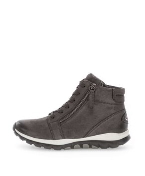 Schnürstiefelette grau