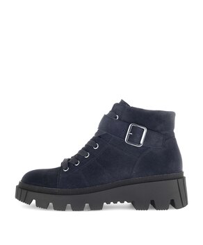 Schnürstiefelette blau