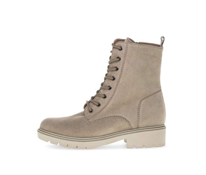 Enkellaarsjes met veter beige #0