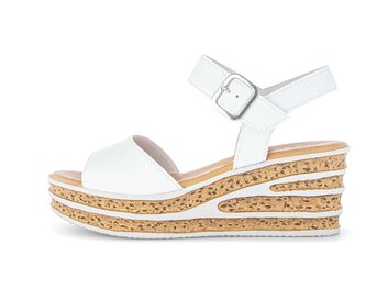 Sandaleno met sleehak wit