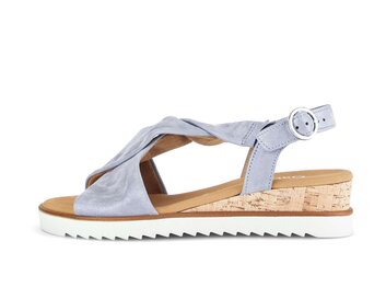 Sandaleno met sleehak blauw