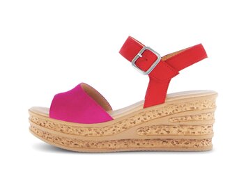 Sandaleno met sleehak roze