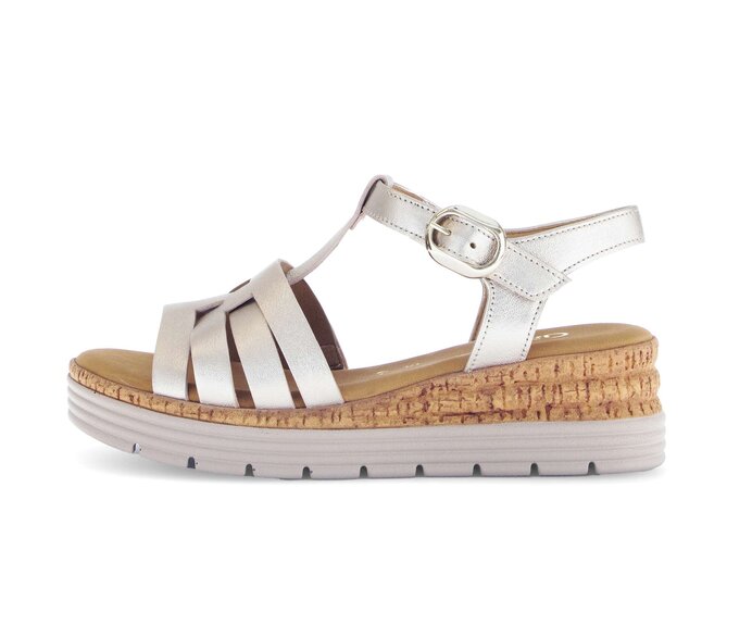 Sandal met riempjes goud #0