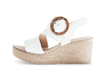 Sandaleno met sleehak crème