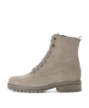 Schnürstiefelette beige