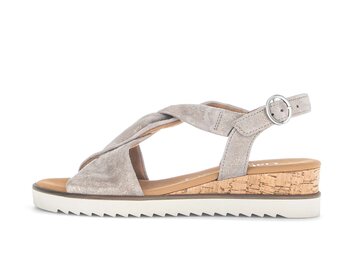 Sandaleno met sleehak beige