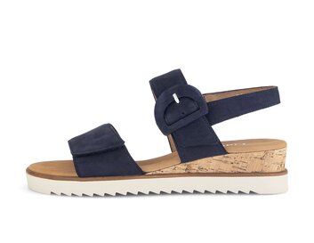 Sandaleno met sleehak blauw